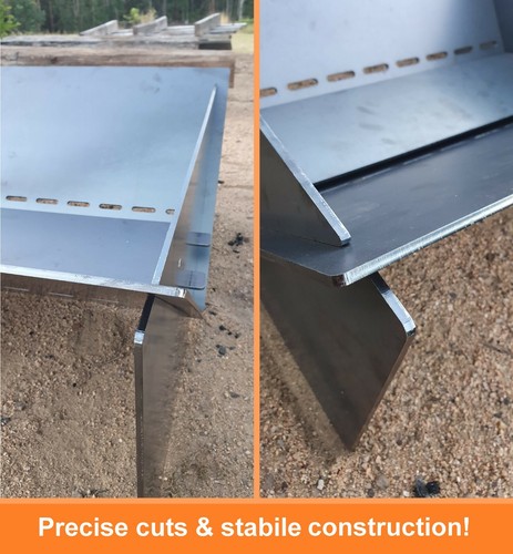 Collapsible Steel Fire Pit | 100% Made in Australia | Flat Pack Portable 5MM | - Picture 16 of 17