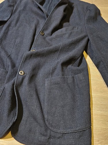 Giacca blazer Apolis Global Citizen lana indaco uomo taglia large made in USA - Foto 4 di 6