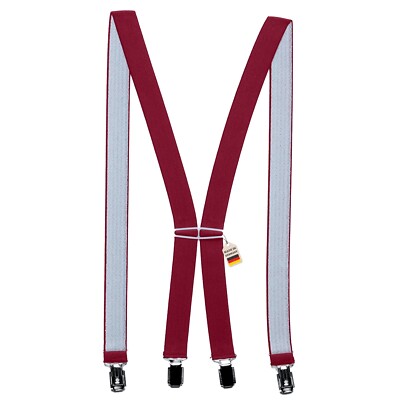 Hosenträger Unisex 2,5 cm X-Form 4 robuste Clips Herren Damen Hosenhalter