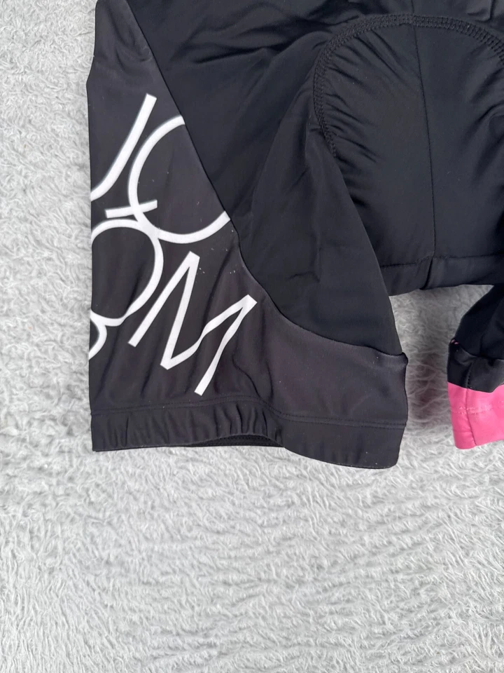 Pantalones Cortos Beroy Ciclismo Niñas Medianos Negro Rosa Nylon Mezcla Spandex Acolchados Foto 3 de 4