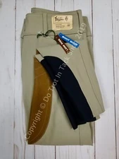 Tailored Sportsman Ladies Sock Bottom Breeches - Front Zip Low Rise TAN