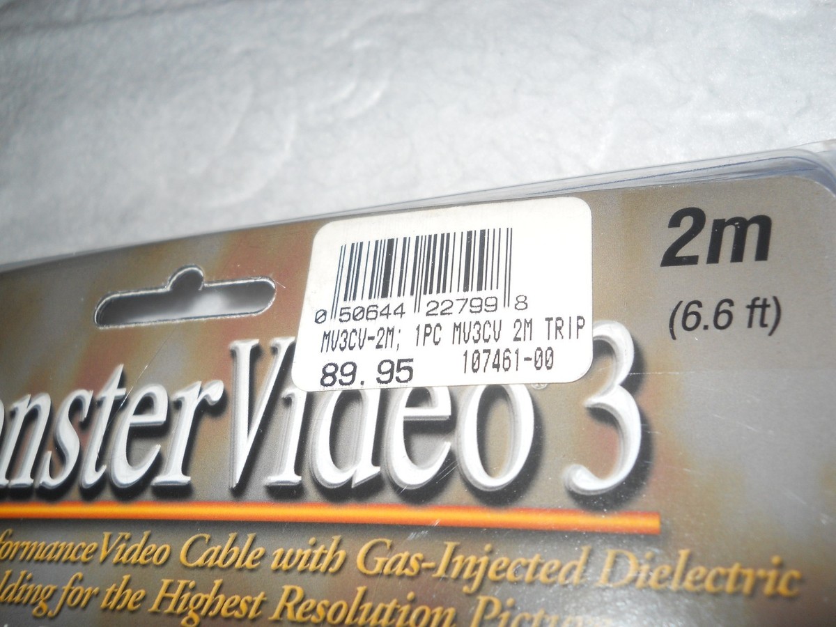 NEW! MONSTER VIDEO 3 MonsterVideo3 (MV3CV-2M - 6.6ft) Component