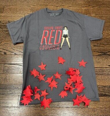 Taylor Swift RED (TAYLOR'S VERSION) Album T-Shirt Adult Small Charcoal Gray  RARE | eBay