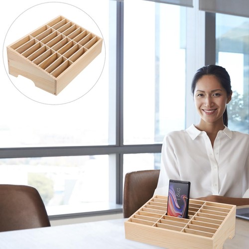 Rangement TéLéphone Portable Emplacements - Boîte De En Bois 24 Grilles pour ... - 第 7/8 張圖片