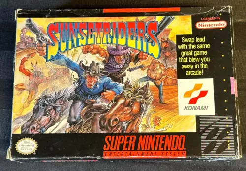 Sunset Riders SNES CIB W/Original Box Poster Manual Reg Card 100% AUTHENTIC