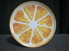 Orange Slice Appetizer/Dessert 8” Melamine Plates - Set of 4