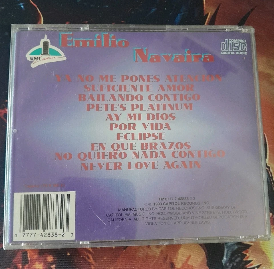 Emilio Navaira – Southern Exposure CD VG+/VG+ 1993 Latin Tejano EMI Latin Foto 2 de 2