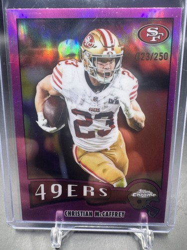 2025 Topps Chrome Christian McCaffrey Pink Refractor (RAW)
