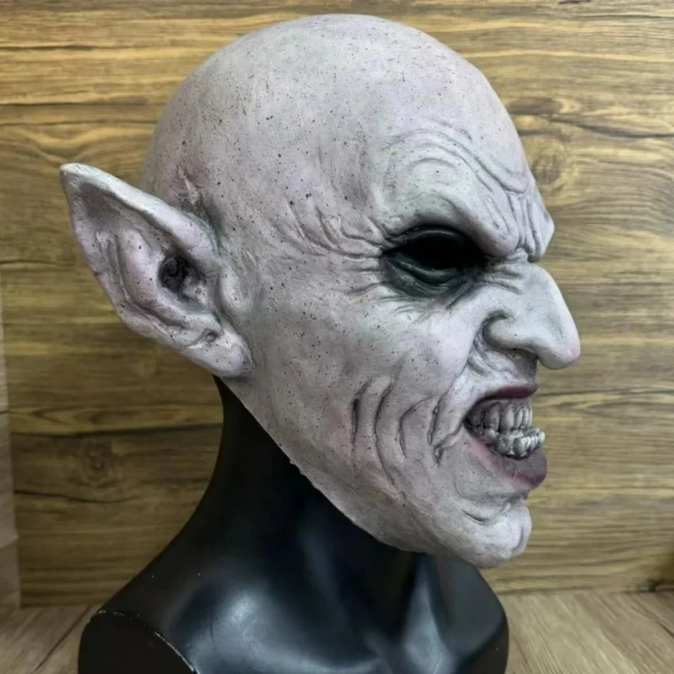 Vampir Latex Maske Grau Horror Halloween Cosplay Party Dekoration - Bild 2 von 4