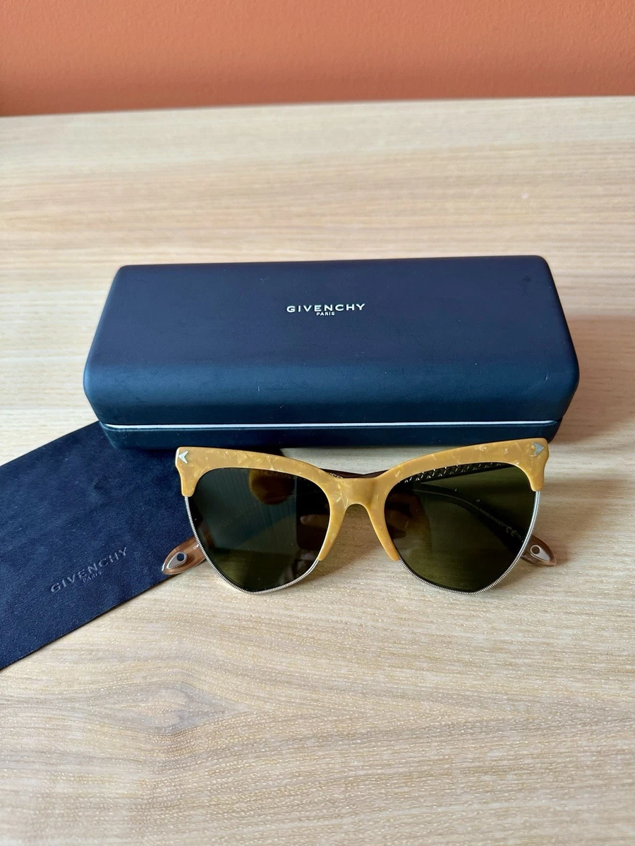 Givenchy GV 7143/S glasses FrameOnly BlackGold 4G Logo Oval Cat Eye Italy w/case Givenchy GV 7140/G/S Burgundy Gold sunglasses New In Box | eBay main image 3