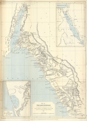 The Land of Midian Richard Burton Arabia ancient cities Exploration RGS 1879 map
