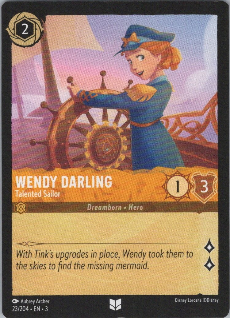 Lorcana Normal Wendy Darling - Talented Sailor Into the Inklands 23/204 NM
