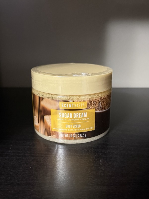 Scent Happy Sugar Dream Body Scrub Vanilla,Almond & Sugar 10oz W Shea Butter-NEW
