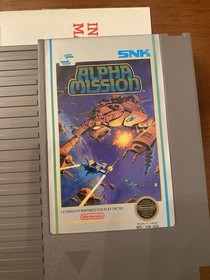 Original NES Alpha Mission Game Cartridge & Manual 1987. No Sleeve.