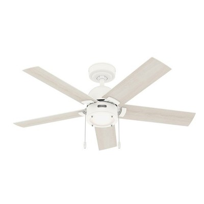 Hunter Fan 44 in Matte White Indoor Ceiling Fan with Light and Pull Chain Indoor