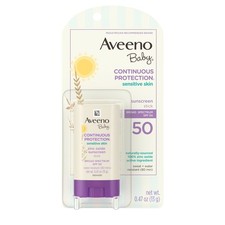 Aveeno Baby Continuous Protection Mineral Sunscreen Stick SPF 50, 0.47 oz