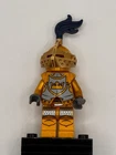 LEGO Castle Gold Knight minifigure (cas415) faded visor, legs damaged