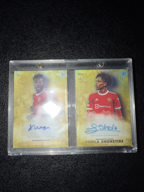 Topps Inception UCC 2021-22 Anthony Elanga & Shola Shoretire Rookie Auto 1/1