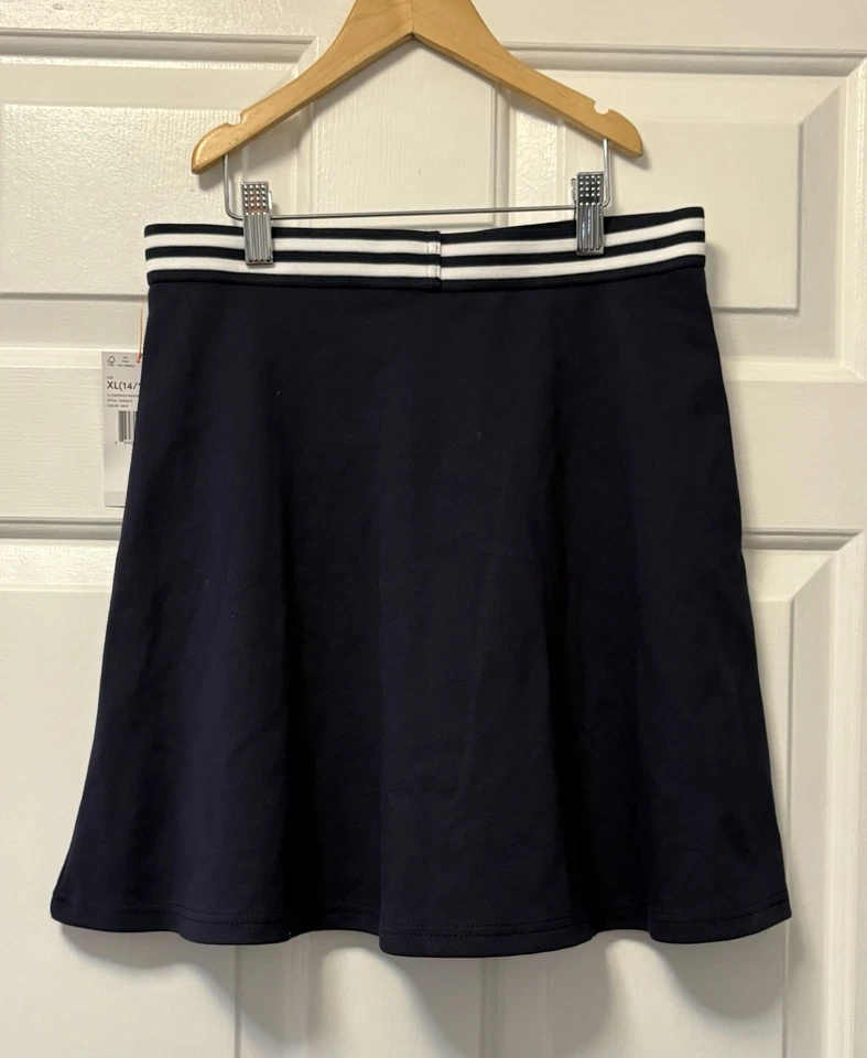 ¡NUEVO CON ETIQUETAS! Falda Escolar French Toast 14 16 XL Niña Azul Marino Skort Cintura Elástica Foto 2 de 4
