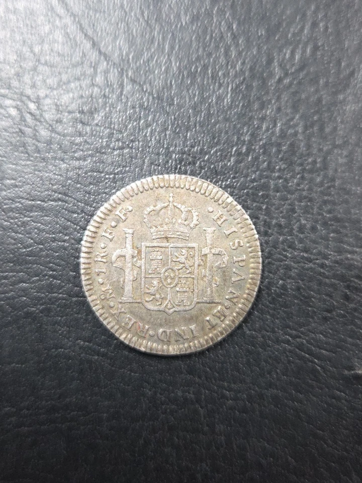 1781 Carolus III Dei. GRATIA. Hispan. ET IND. Rex. Mo. 1R. F.F. Beautiful Condit - Image 2 of 4