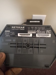 Netgear Cable Modem CM600 Includes Power Cable and Power Cord Tested Works