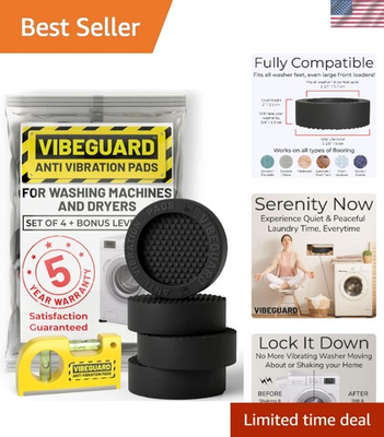 #ad 4 Pack Washer Anti Vibration Pads with 5 Noise Free Laundry $47.97