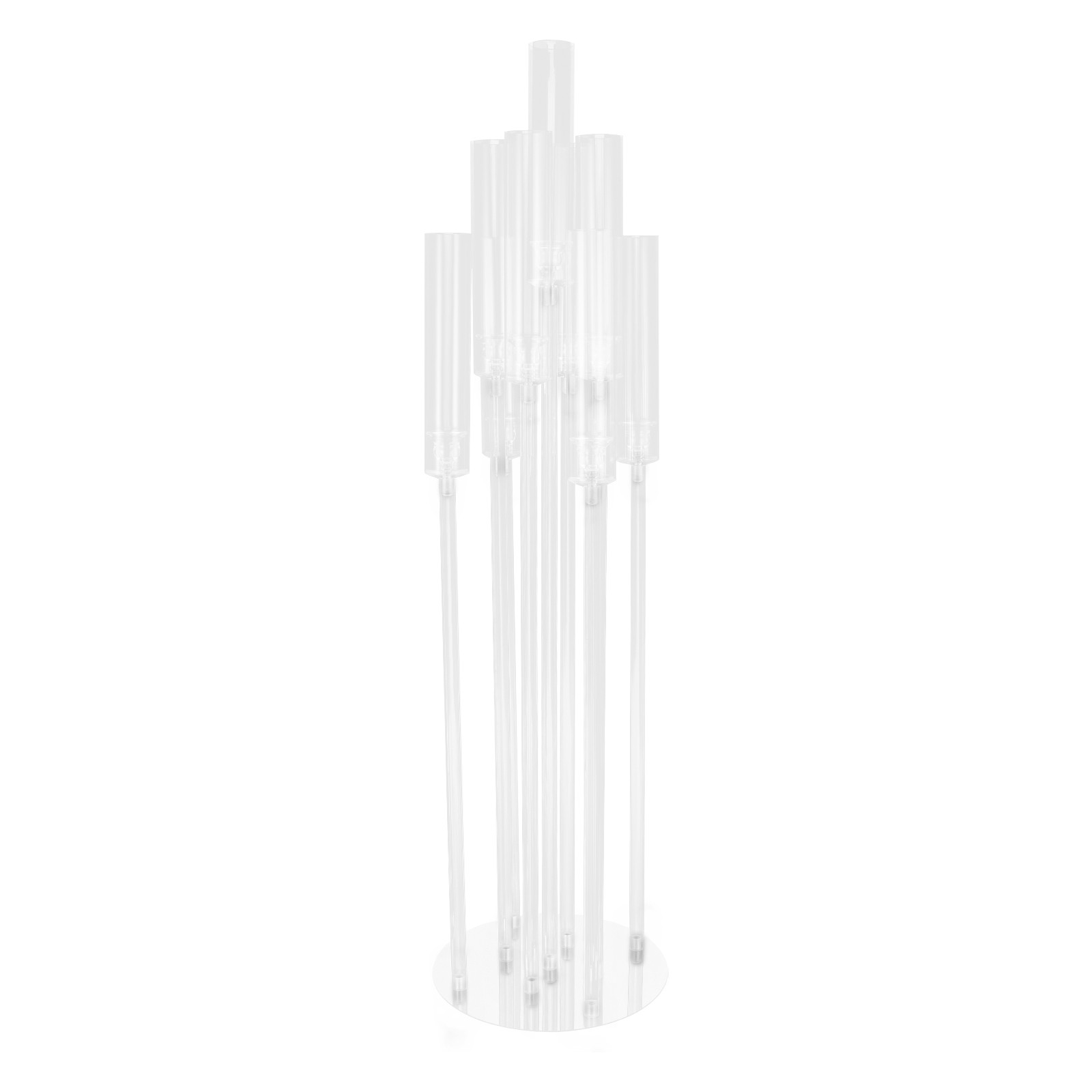 4pcs Acrylic Candelabra Centerpieces 5-Arm Clear Candle Holder For LED Candle
