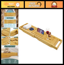 Expandable Bamboo Bathtub Tray Caddy - Spa Bath Table for Relaxation  Gifts