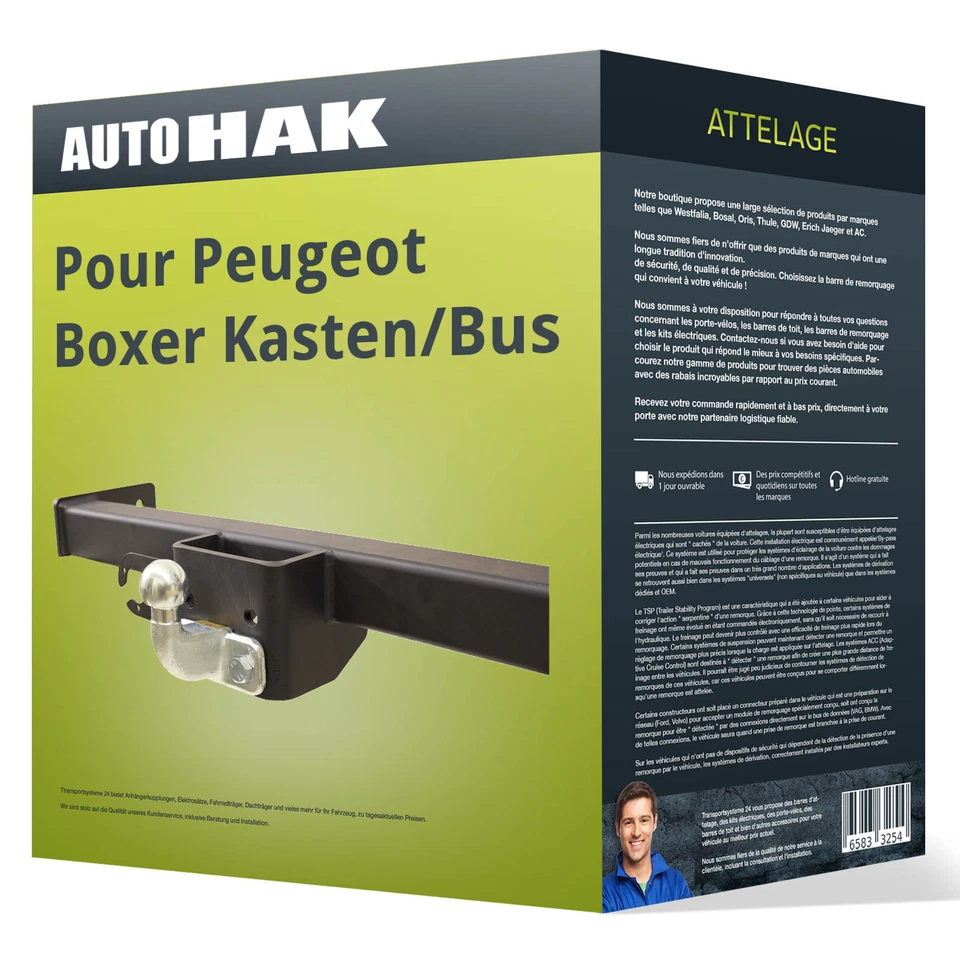 AUTO-HAK R 24 Barre d'Attelage jusqu'à 2000kg
