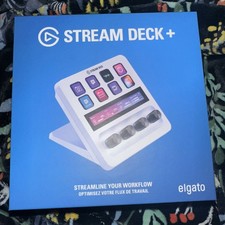 Elgato Stream Deck  Plus WHITE Studio Controller w/ Customizable Touch Strip