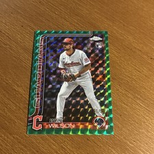 2025 Topps Chrome Update #USC187 Will Wilson Green Geometric Refractor /99