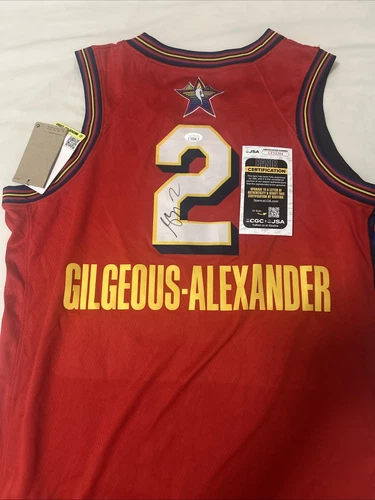 Shai Gilgeous Alexander Signed Autographed 2025 NBA All Star Game Jersey JSA COA