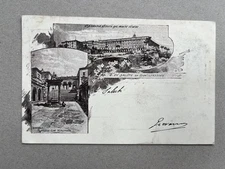 m) Cartolina formato piccolo Montecassino Frosinone Abbazia 1900 