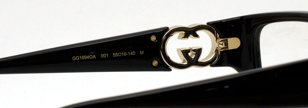 GUCCI GG1694OA 001 Black Womens Rectangle Full Rim