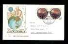 Postal History Germany FDC #1759 World Globe maps cartography 1992