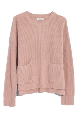madewell patch pocket pullover sweater