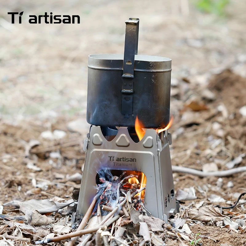 Camping Wood Burning Stove Titanium For Outdoor Cooking Picnic Beach Travel  | eBay