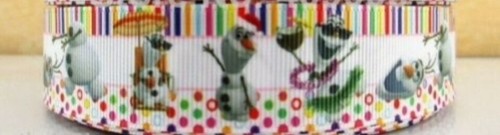 NEW Frozen Olaf Snowman Summer Grossgrain Ribbon 25mm 1M,2M,3M,4M or 5M U Choose