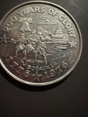 Karneval Doubloon Krewe of Chronos 1976 Aluminium Bicentennial Coin Since 1954 - Bild 3 von 3