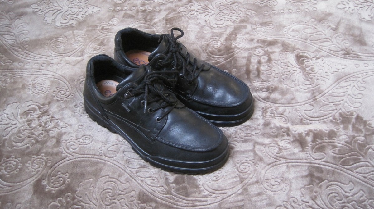 ECCO Track 6 Low Gore-Tex Boots Men\'s Size EU46 US12 Black Leather Gorpcore ECCO Track VI Men Low-Cut Black Gore-Tex Boots.Size US 8  main image 4