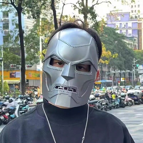Victor Von Doom Doctor Doom Cosplay Resin Mask Sliver Helmet Halloween Gift Prop - Picture 3 of 10