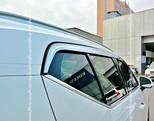 4X For Volvo XC40 2018-2022 Chrome Window Visors Sun Rain Guard Vent Deflectors - Picture 6 of 9