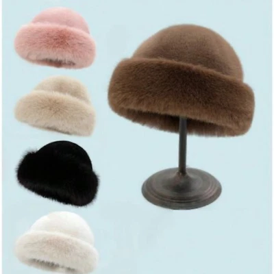 Cozy & Stylish Fluffy Fur Bucket Hat for Women – Plush Fisherman Hat for Warmth