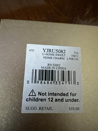 NUEVO CON ETIQUETAS RARO Dije de alta costura jugosa ""hogar dulce hogar"" en caja de lujo. YJRU5082 - Imagen 19 de 21