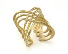 Adjustable Ring Raw Brass 26mm 16.5mm 6US inner size 4414