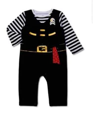 Way To Celebrate Baby Boy Halloween Pirate Coverall Size 0-3  M (LOC TUB-119)