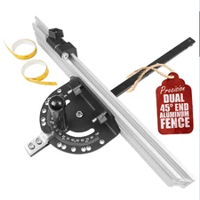 Precision Miter Gauge with Aluminum Miter Fence with 45 Degree Angled Ends for M