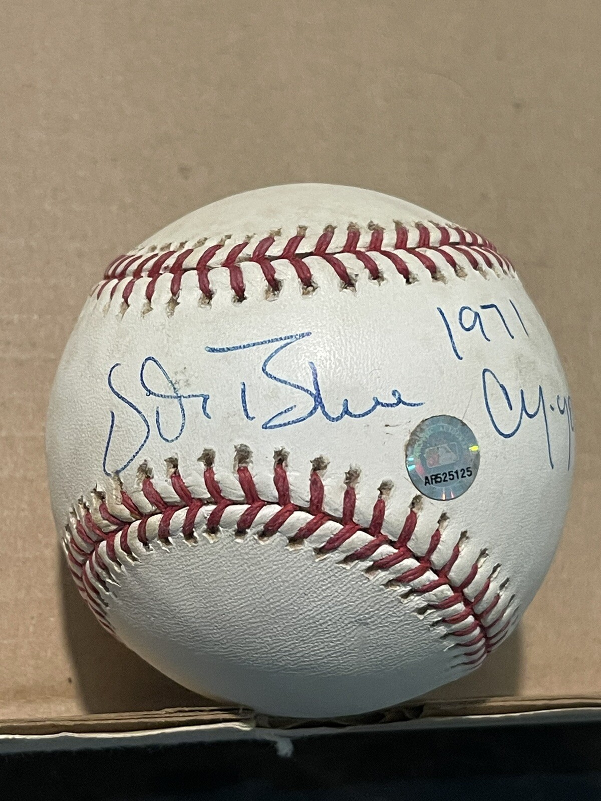 VIDA BLUE 1971 M.V.P.  CY YOUNG AUTOGRAPHED SIGNED OMLB BASEBALL