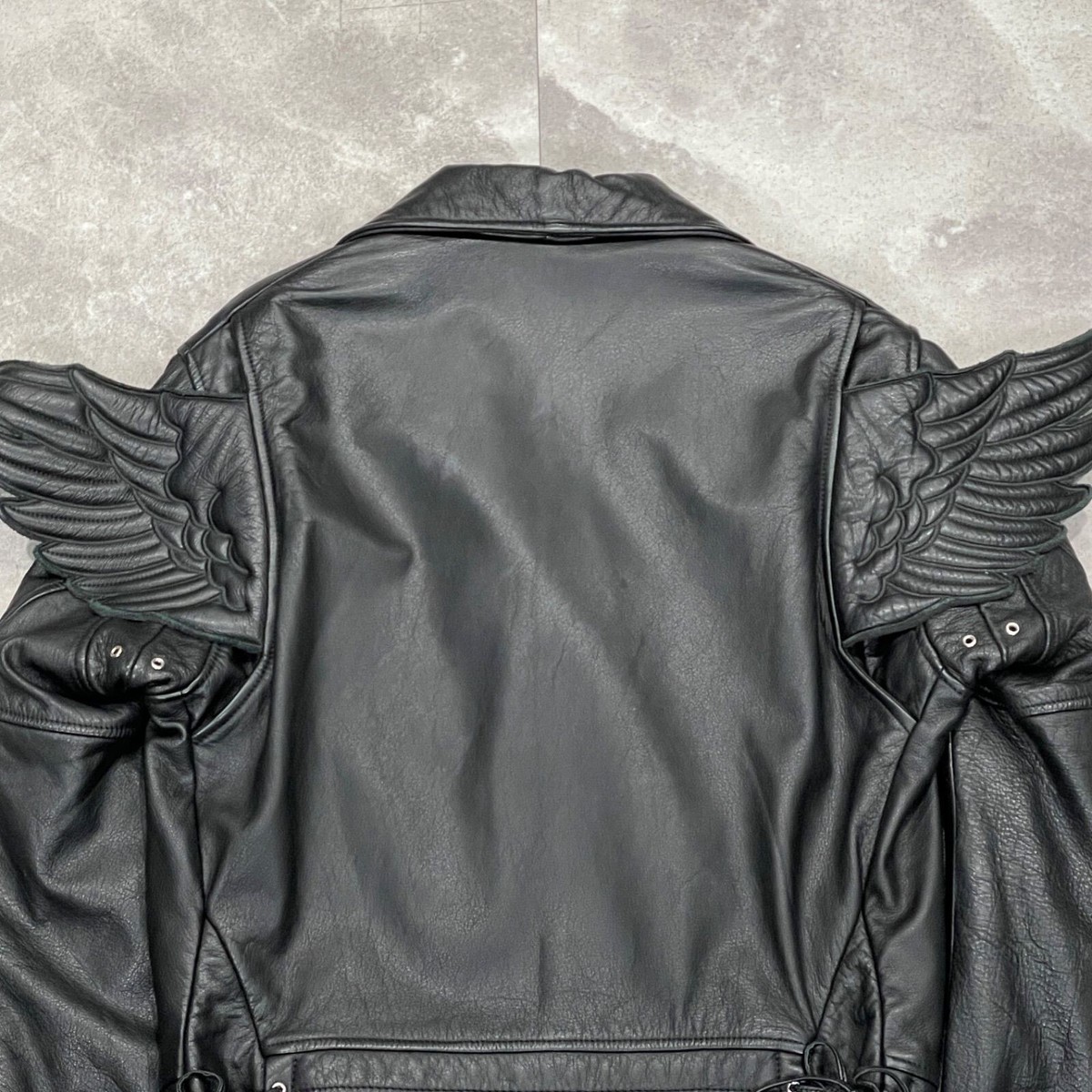 Adidas JEREMY SCOTT BLACK LEATHER BIKER JACKET WITH WINGS Adidas JEREMY SCOTT BLACK LEATHER BIKER JACKET WITH WINGS