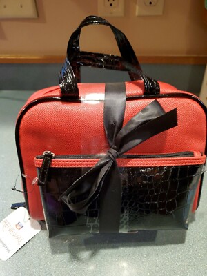 Rite Aid Renewal ~ Overnight Bag ~ 2 Piece Set in Red & Black 